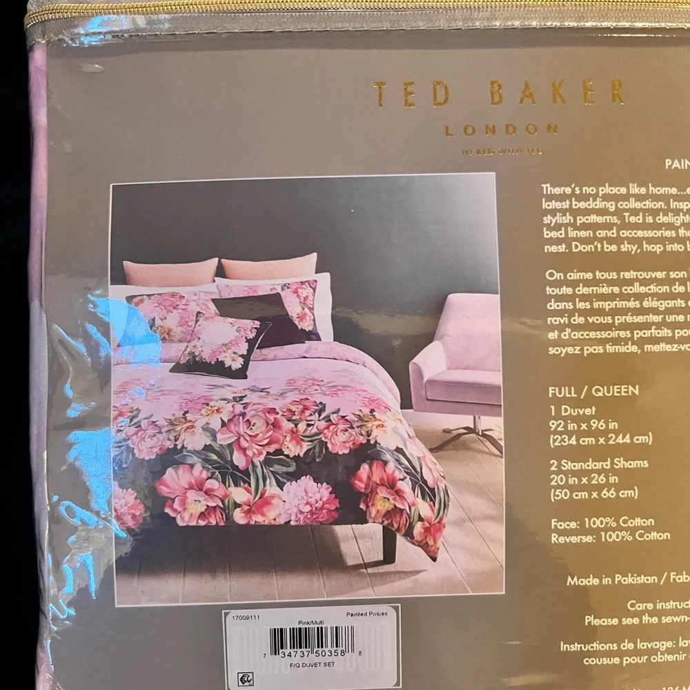 Ted Baker Pink and Green Duvet Cover Set